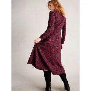 White Stuff Megan Long Sleeve Jersey Midi Dress